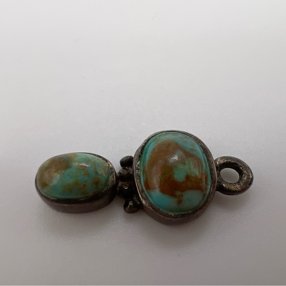 Small Vintage Turquoise Sterling Silver 925 Necklace Pendant or Charm. - Picture 2 of 4